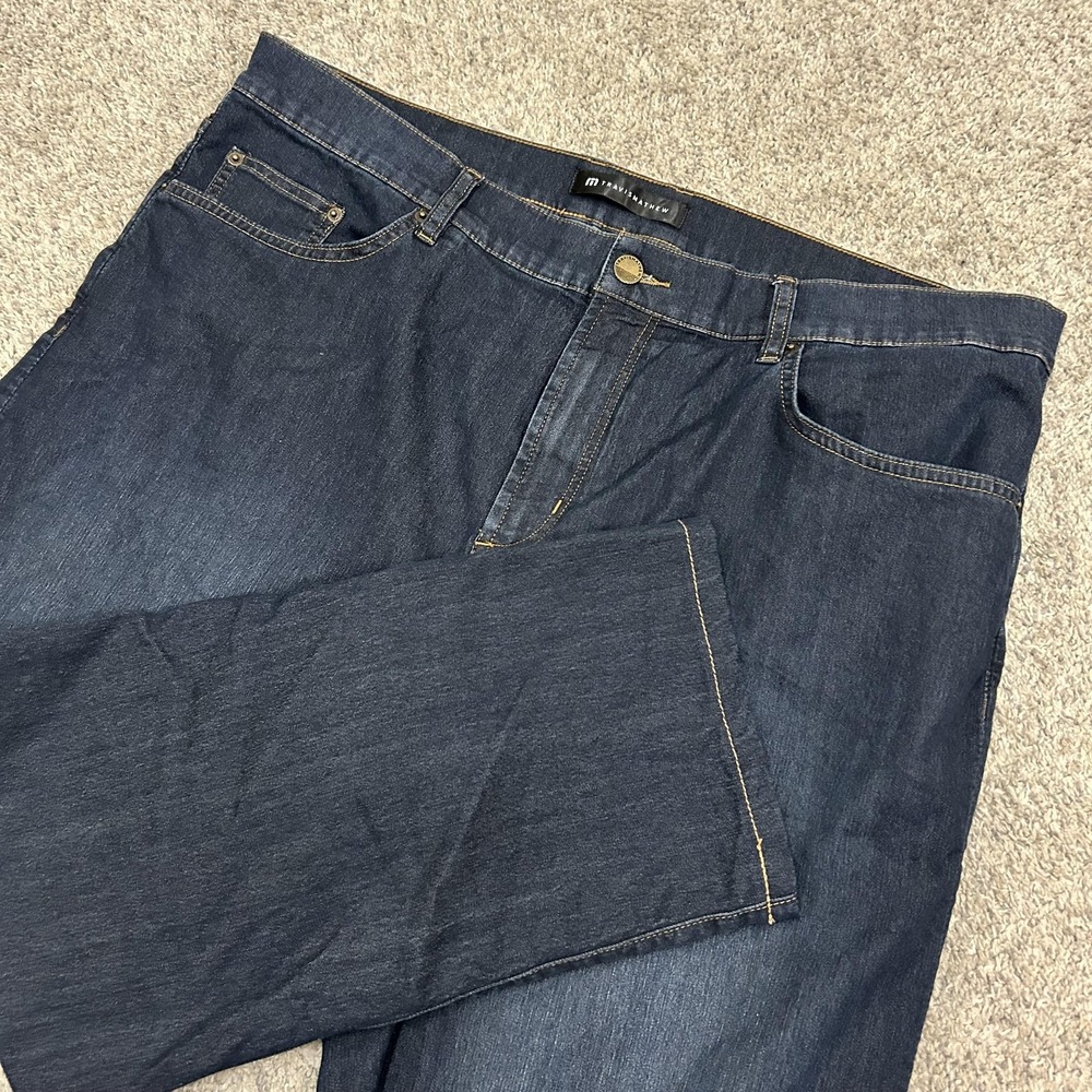 Travis Mathew Jeans Mens 40x27 Dark Wash Blue Straight Stretch Denim 1MAA190